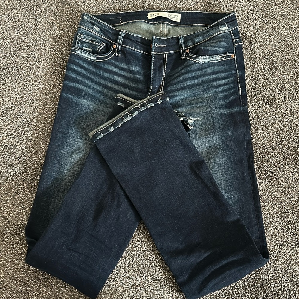 BKE Payton Mid Rise Boot Cut Jeans